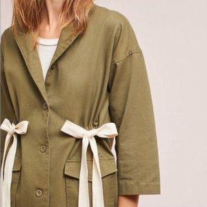 NEW Anthropologie Harlyn Tied Pocket Utility
Olive Green Jacket